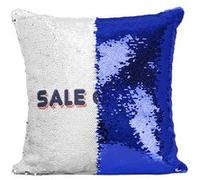 Fabulous Housse de Coussin à Sequin - Paillettes Bleu Sale Gosse [40 x 40 cm] Bleu G