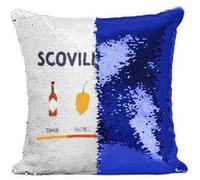 Fabulous Housse de Coussin à Sequin - Paillettes Bleu Scoville Scale - Ma Copine [40 x 40 cm] Bleu G