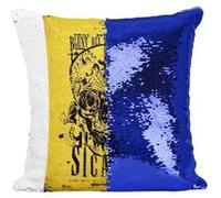Fabulous Housse de Coussin à Sequin - Paillettes Bleu Sicario 2015 Affiche de Film [40 x 40 cm] Bleu G