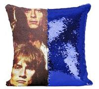 Fabulous Housse de Coussin à Sequin - Paillettes Bleu Ten Years After Groupe de Rock [40 x 40 cm] Bleu G