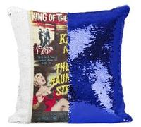 Fabulous Housse de Coussin à Sequin - Paillettes Bleu The Haunted Strangler Cinéma Vintage [40 x 40 cm] Bleu G