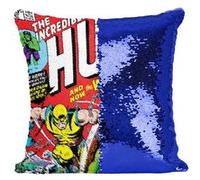 Fabulous Housse de Coussin à Sequin - Paillettes Bleu The Hulk and Wolverine Couverture BD [40 x 40 cm] Bleu G