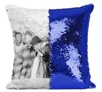 Fabulous Housse de Coussin à Sequin - Paillettes Bleu Wu Tang Clan Photo Vintage [40 x 40 cm] Bleu G