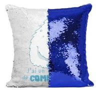 Fabulous Housse de Coussin à Sequin - Paillettes Bleu Yéti de Compagnie [40 x 40 cm] Bleu G
