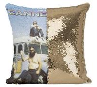 Fabulous Housse de Coussin à Sequin - Paillettes Doré Album Canned Heat Vintage [40 x 40 cm] Doré G