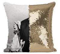 Fabulous Housse de Coussin à Sequin - Paillettes Doré Alfred Hitchcock Réalisateur 4 [40 x 40 cm] Doré G