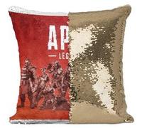 Fabulous Housse de Coussin à Sequin - Paillettes Doré Apex Legends Characters Battle Royale Jeux Video [40 x 40 cm] Doré G