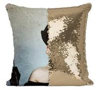 Fabulous Housse de Coussin à Sequin - Paillettes Doré Ava Gardner Actrice 15 [40 x 40 cm] Doré G