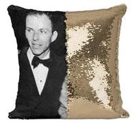 Fabulous Housse de Coussin à Sequin - Paillettes Doré Ava Gardner et Frank Sinatra 2 [40 x 40 cm] Doré G