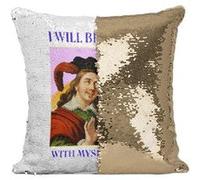 Fabulous Housse de Coussin à Sequin - Paillettes Doré Be Gentle with Myself Today [40 x 40 cm] Doré G