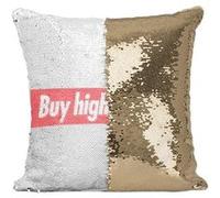 Fabulous Housse de Coussin à Sequin - Paillettes Doré Buy High Sell Low Red [40 x 40 cm] Doré G