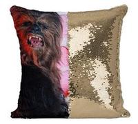 Fabulous Housse de Coussin à Sequin - Paillettes Doré Carrie Fisher Le Retour du Jedi Star Wars [40 x 40 cm] Doré G