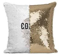 Fabulous Housse de Coussin à Sequin - Paillettes Doré Corse carte ancienne [40 x 40 cm] Doré G