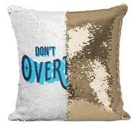 Fabulous Housse de Coussin à Sequin - Paillettes Doré Don't Overthink It [40 x 40 cm] Doré G