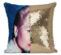 Fabulous Housse de Coussin à Sequin - Paillettes Doré Doris Day Actrice 1 [40 x 40 cm] Doré G
