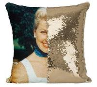 Fabulous Housse de Coussin à Sequin - Paillettes Doré Doris Day Actrice 4 [40 x 40 cm] Doré G