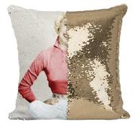 Fabulous Housse de Coussin à Sequin - Paillettes Doré Doris Day Actrice 5 [40 x 40 cm] Doré G