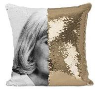 Fabulous Housse de Coussin à Sequin - Paillettes Doré Doris Day Actrice 6 [40 x 40 cm] Doré G