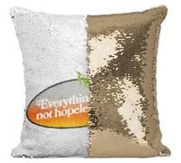 Fabulous Housse de Coussin à Sequin - Paillettes Doré Everything is Not Hopeless Now [40 x 40 cm] Doré G