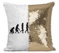 Fabulous Housse de Coussin à Sequin - Paillettes Doré Evolution Slackline [40 x 40 cm] Doré G