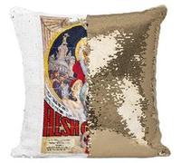 Fabulous Housse de Coussin à Sequin - Paillettes Doré Flesh Gordon Vieille Affiche [40 x 40 cm] Doré G