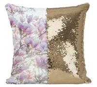 Fabulous Housse de Coussin à Sequin - Paillettes Doré Fleurs de Cerisier Printemps Contre-jour 1 [40 x 40 cm] Doré G