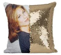 Fabulous Housse de Coussin à Sequin - Paillettes Doré Friends Jennifer Aniston David Schimmer Cute [40 x 40 cm] Doré G