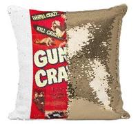 Fabulous Housse de Coussin à Sequin - Paillettes Doré Gun Crazy Cinéma Vintage 1 [40 x 40 cm] Doré G