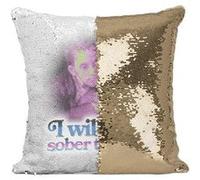 Fabulous Housse de Coussin à Sequin - Paillettes Doré I will be Sober Tonight [40 x 40 cm] Doré G