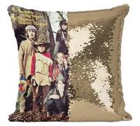 Fabulous Housse de Coussin à Sequin - Paillettes Doré Incredible String Band Album Vintage [40 x 40 cm] Doré G
