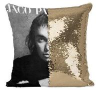 Fabulous Housse de Coussin à Sequin - Paillettes Doré Jaco Pastorius Album Cover Basse [40 x 40 cm] Doré G