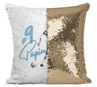 Fabulous Housse de Coussin à Sequin - Paillettes Doré Jean Pierre Papin Marseille [40 x 40 cm] Doré G