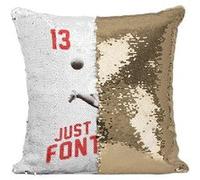 Fabulous Housse de Coussin à Sequin - Paillettes Doré Just Fontaine [40 x 40 cm] Doré G