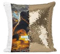 Fabulous Housse de Coussin à Sequin - Paillettes Doré King Kong Lives Cinéma Vintage [40 x 40 cm] Doré G