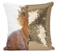 Fabulous Housse de Coussin à Sequin - Paillettes Doré Kylie Minogue Contre-jour Chanteuse [40 x 40 cm] Doré G