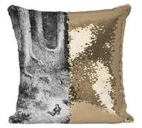 Fabulous Housse de Coussin à Sequin - Paillettes Doré Le Petit Poucet Perrault Illustration Gustave Dore [40 x 40 cm] Doré G