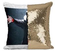 Fabulous Housse de Coussin à Sequin - Paillettes Doré Michael Jackson Live 2002 [40 x 40 cm] Doré G