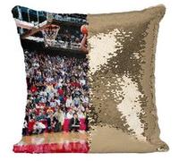 Fabulous Housse de Coussin à Sequin - Paillettes Doré Micheal Jordan Dunk Contest 1988 Free Throw Line Dunk [40 x 40 cm] Doré G
