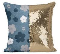Fabulous Housse de Coussin à Sequin - Paillettes Doré Motif Sakura Simple [40 x 40 cm] Doré G