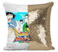 Fabulous Housse de Coussin à Sequin - Paillettes Doré Olive et Tom Captain Tsubasa Manga [40 x 40 cm] Doré G