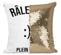 Fabulous Housse de Coussin à Sequin - Paillettes Doré Raleuse A Plein Temps Humour Drole Sourire [40 x 40 cm] Doré G
