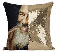 Fabulous Housse de Coussin à Sequin - Paillettes Doré Richie Havens Chanteur 1 [40 x 40 cm] Doré G