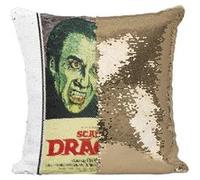 Fabulous Housse de Coussin à Sequin - Paillettes Doré Scars of Dracula Cinéma Vintage [40 x 40 cm] Doré G