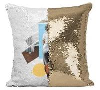 Fabulous Housse de Coussin à Sequin - Paillettes Doré Style Standing Art [40 x 40 cm] Doré G
