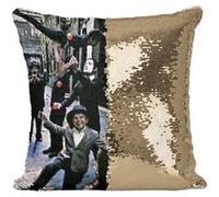 Fabulous Housse de Coussin à Sequin - Paillettes Doré The Doors Jim Morrison Strange Days [40 x 40 cm] Doré G