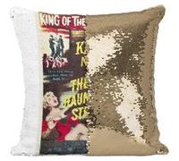 Fabulous Housse de Coussin à Sequin - Paillettes Doré The Haunted Strangler Cinéma Vintage [40 x 40 cm] Doré G