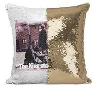 Fabulous Housse de Coussin à Sequin - Paillettes Doré The King Stays The King The Wire [40 x 40 cm] Doré G