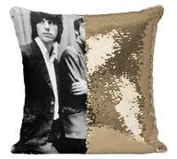 Fabulous Housse de Coussin à Sequin - Paillettes Doré The Yardbirds Eric Clapton Jimmy Page 70's [40 x 40 cm] Doré G