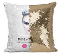 Fabulous Housse de Coussin à Sequin - Paillettes Doré Tinder Nina Aka Black Swan [40 x 40 cm] Doré G