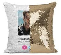 Fabulous Housse de Coussin à Sequin - Paillettes Doré Tinder Terminator [40 x 40 cm] Doré G